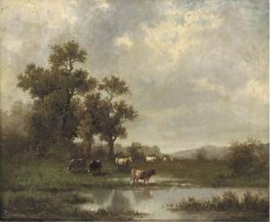 DUPRE Jules 1811-1889,Cows in a meadow,1881,Christie's GB 2003-09-18