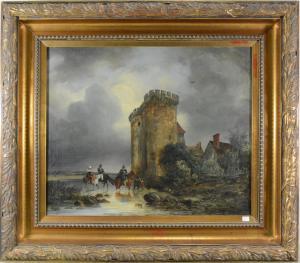 DUPRESSOIR François Joseph 1800-1859,Paysage animé,Rops BE 2017-03-05