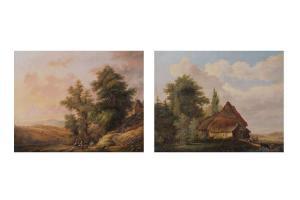 DUPRET A 1800-1800,Heuvelachtig landschap met reizigers en met herder,1846,Bernaerts BE 2011-12-05