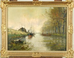 DUPUIS E 1800-1800,Pêcheur sur le Canal,Galerie Moderne BE 2012-11-20