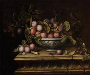DUPUIS Pierre 1610-1682,Still Life with plums,1666,Sotheby's GB 2023-03-23