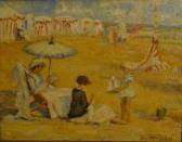 DUPUY J,A BEACH SCENE WITH FIGURES AND TENTS,Sworders GB 2011-04-20