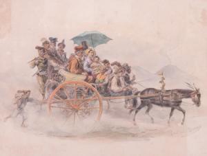 DURA Gaetano 1805-1878,In carrozza verso il mercato,Farsetti IT 2022-07-07