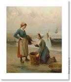 DURAND Charles 1829,Youngfishermen's wives at the beach.,Bernaerts BE 2008-09-15