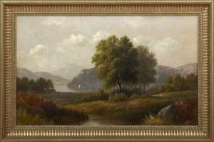 DURAND Elias Wade,Hudson River Landscape with Cattle and Sailboats V,New Orleans Auction 2010-07-17