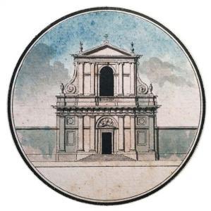 DURAND Jean Nicolas Louis 1760-1834,Le portail de l\’église des Barnabites,Osenat FR 2019-09-29