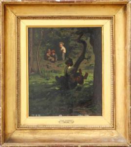 DURAND Simon 1838-1886,Jeunes enfants dans la forêt,Cannes encheres, Appay-Debussy FR 2021-02-13