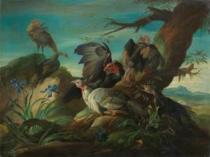 Durante Giorgio 1685-1755,Turkeys in a landscape; and Ducks before a tree,Bonhams GB 2017-10-25