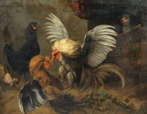 DURANTI Giorgio 1687-1753,Cockfight,Stahl DE 2023-06-23