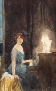 DURDEN James 1878-1964,Elegant Young Lady at the Piano,Simon Chorley Art & Antiques GB 2020-10-27