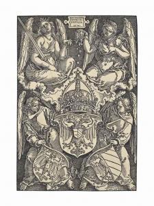 DURER Albrecht,Coat of Arms of the Empire and of the City of Nure,1521,Christie's 2014-12-04