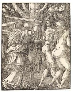DURER Albrecht 1471-1528,Die Vertreibung aus dem Paradies.,1510,Ketterer DE 2010-04-23
