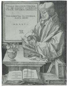 DURER Albrecht 1471-1528,ERASMUS OF ROTTERDAM (B. 107; M., HOLL. 105),1526,Sotheby's GB 2014-09-16