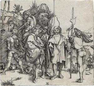 DURER Albrecht 1471-1528,Five Soldiers and a Turk on Horseback,1496,Swann Galleries US 2013-10-30