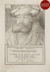 DURER Albrecht 1471-1528,Frédéric le Sage, électeur de Saxe,1524,Ader FR 2017-05-11