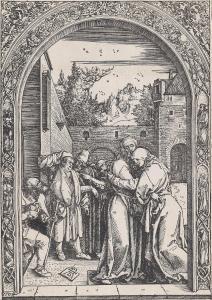 DURER Albrecht,Joachim and St. Anne meet at the Golden Gate,1509,Palais Dorotheum 2013-10-24