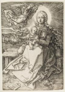 DURER Albrecht 1471-1528,La Vierge couronnée par un ange,Morand FR 2016-04-08