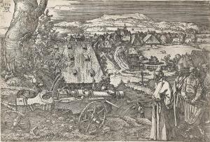 DURER Albrecht 1471-1528,Landscape with the Cannon,1518,Swann Galleries US 2024-04-18