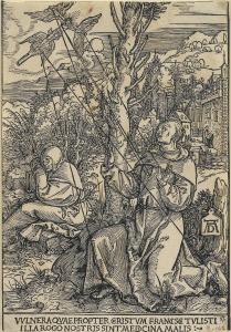 DURER Albrecht 1471-1528,St. Francis receiving the stigmata,1503,Bonhams GB 2012-10-23