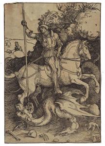 DURER Albrecht 1471-1528,St. George and the Dragon,1501,Bonhams GB 2017-04-18