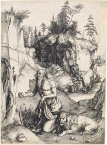 DURER Albrecht 1471-1528,St. Jerome in Penitence,Swann Galleries US 2015-04-29