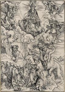 DURER Albrecht 1471-1528,The Beast with Two Horns like a Lamb, from The Apo,1496,Bonhams 2018-10-23