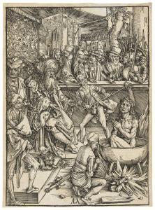 DURER Albrecht 1471-1528,The Martyrdom of Saint John, from: The Apocalypse,Christie's GB 2018-03-28