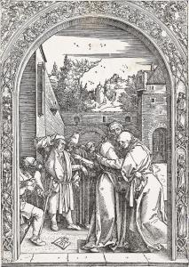 DURER Albrecht,The Meeting of Joachim and Anna at the Golden Gate,1504,Swann Galleries 2024-04-18