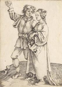 DURER Albrecht 1471-1528,The Peasant and his wife,1497,Bonhams GB 2018-12-18