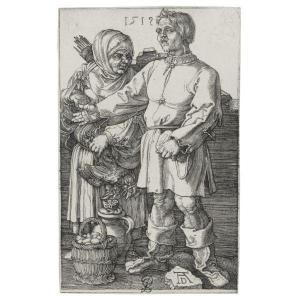DURER Albrecht 1471-1528,THE PEASANT COUPLE AT MARKET,1519,Sotheby's GB 2011-03-30
