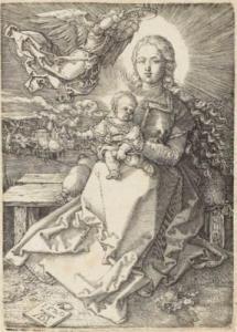 DURER Albrecht 1471-1528,The Virgin and Child crowned by one Angel,1520,Christie's GB 2017-09-19