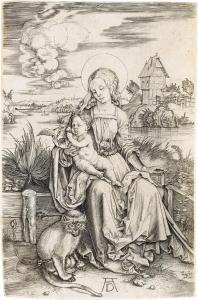 DURER Albrecht 1471-1528,Virgin and Child with the Monkey,Swann Galleries US 2015-04-29