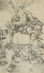 DURER Albrecht 1471-1528,Witch riding backwards on a goat,1500,Bonhams GB 2015-12-09