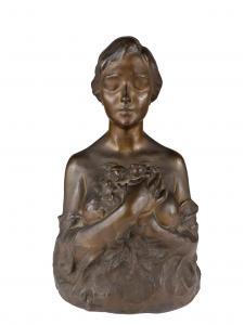 DURETTI Pasquale 1867-1939,Busto di fanciulla con fiori,Dams Casa d'Aste IT 2023-07-03