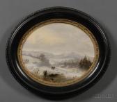 DURRIE George Henry Harvey,Winter Scene at Franconia Notch, New Hampshire.,Skinner 2008-02-17