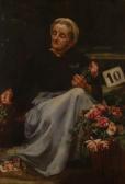 DURRUTHY Zelie 1900-1900,La marchande de fleurs,Cornette de Saint Cyr FR 2010-05-12