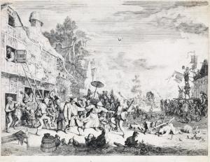 DUSART Cornelis 1660-1704,The Large Village Fair,1685,Swann Galleries US 2018-11-01