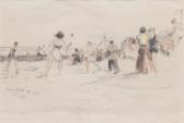 DUSCHEK Richard 1884-1959,Beach in Wenningstedt on Sylt,1931,Stahl DE 2020-05-16