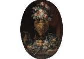 DUSSAUCE Auguste,Nature morte aux fleurs, fruits, gibier et vases,Mainichi Auction JP 2022-01-22