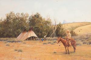 DUSTIN Lyon 1951,Setting Up Camp,1983,Hindman US 2022-02-15