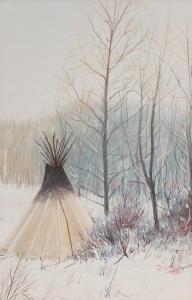 DUSTIN Lyon 1951,Tee Pee in the Winter Woods,Hindman US 2022-08-26