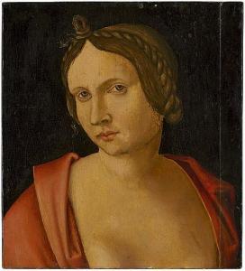 DUTCH SCHOOL,Bildnis einer Frau mit geflochtenem Haar,1530-40,Galerie Bassenge DE 2018-05-31