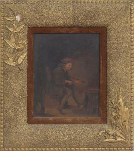 DUTCH SCHOOL,Interior Scene With a Man Playing a Violin,New Orleans Auction US 2012-07-27