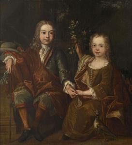 DUTCH SCHOOL,Portrait de deux enfants se tenant par la main,1680,Etienne de Baecque FR 2023-12-01