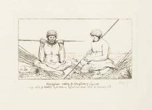 DUTERRAU BENJAMIN 1767-1851,Aborigines making &amp; straightening,1835,Mossgreen AU 2017-06-28