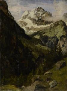 DUTILLEUX Constant 1807-1865,Montagne et vallée en Suisse,1854,Rossini FR 2013-02-28