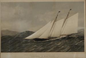 DUTTON Thomas Goldsworthy,Atlantic Yacht Race of 187, Cambria in Mid Ocean,1870,Morphets 2017-03-02