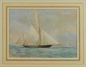 DUTTON Thomas Goldsworthy 1819-1891,Yacht under Sail,Reeman Dansie GB 2022-08-09