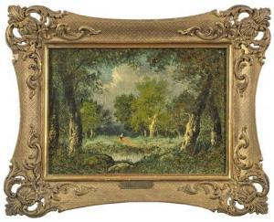 DUVAL Étienne 1824-1914,Reisigsammlerin im Wald von Fontainebleau,Schloss DE 2019-12-01