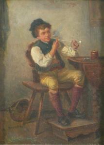 DUVAL Alix 1848,BOY WITH A PIPE,Lyon & Turnbull GB 2011-02-10